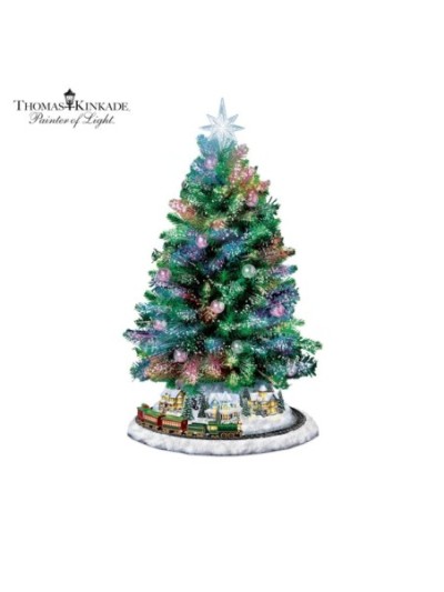 Thomas Kinkade Holiday Sparkle Lit Tabletop Tree