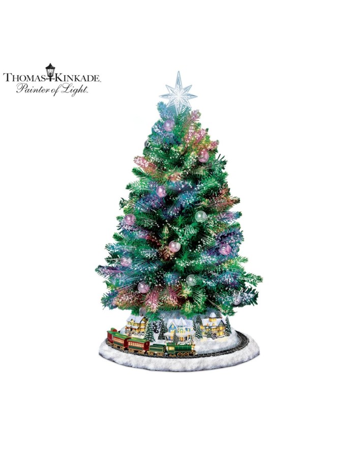 Thomas Kinkade Holiday Sparkle Lit Tabletop Tree