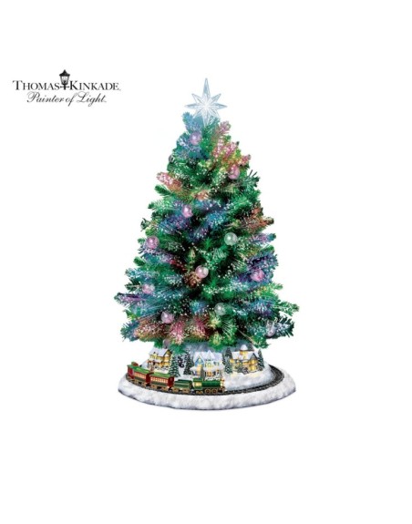 Thomas Kinkade Holiday Sparkle Lit Tabletop Tree