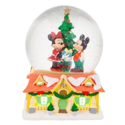 Disney Dept.56 Figurine Snowball Lumineux Mickey Et Minnie A Noel