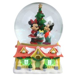 Disney Dept.56 Figurine Snowball Lumineux Mickey Et Minnie A Noel