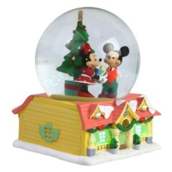 Disney Dept.56 Figurine Snowball Lumineux Mickey Et Minnie A Noel