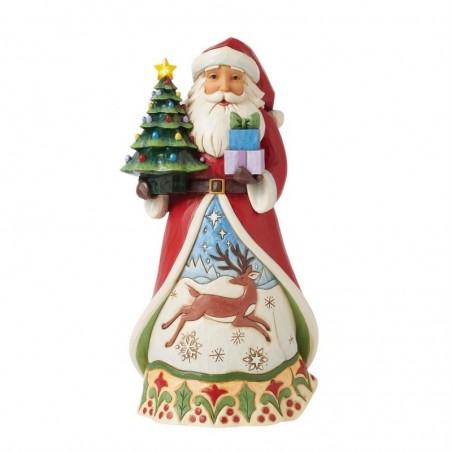 Figurine Père Noël Sapin Lumineux Jim Shore Heartwood Creek