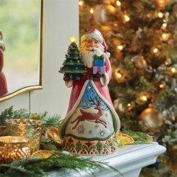 Figurine Père Noël Sapin Lumineux Jim Shore Heartwood Creek