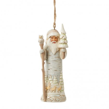 Figurine Suspension Père Noël Hibou White Woodland