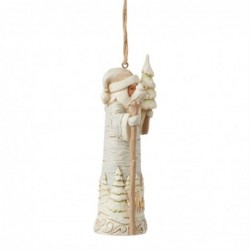 Figurine Suspension Père Noël Hibou White Woodland