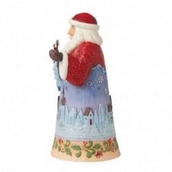 Figurine Père Noël Dans Le Ciel Nocturne